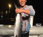 His first salmon — a moment to remember