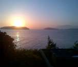 Stunning sunset over the Pacific coast