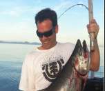 Captain Patr with a magnificent 44-pound chinook salmon